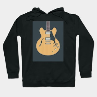 Natural 335 Hollow Body Guitar Hoodie